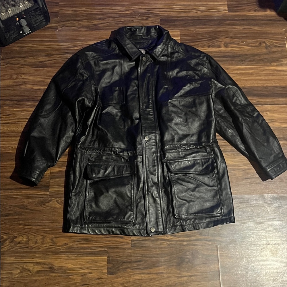 Wilsons Leather Black Raincoat